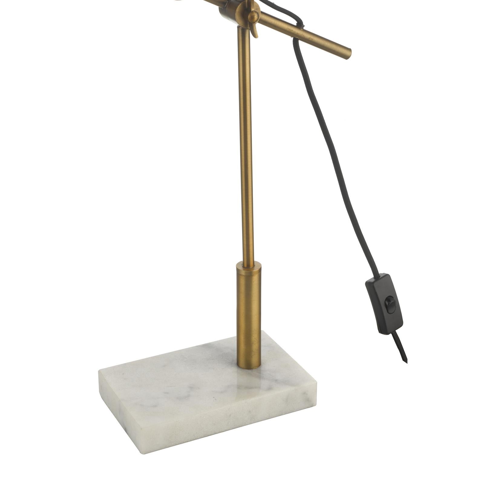 MEN4263 Mendal Desk Lamp Antique Bronze and Marble