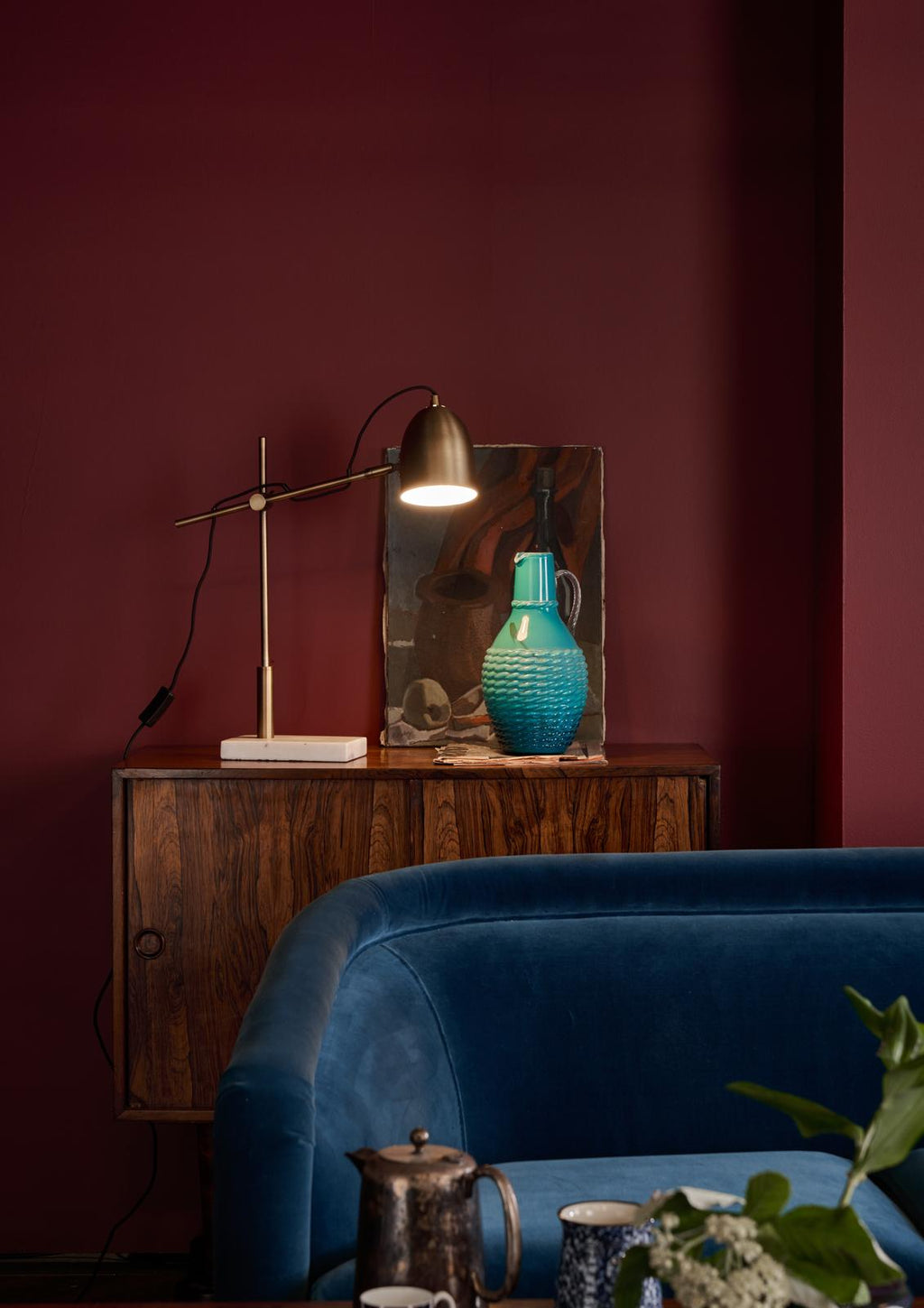 MEN4263 Mendal Desk Lamp Antique Bronze and Marble