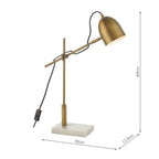 MEN4263 Mendal Desk Lamp Antique Bronze and Marble