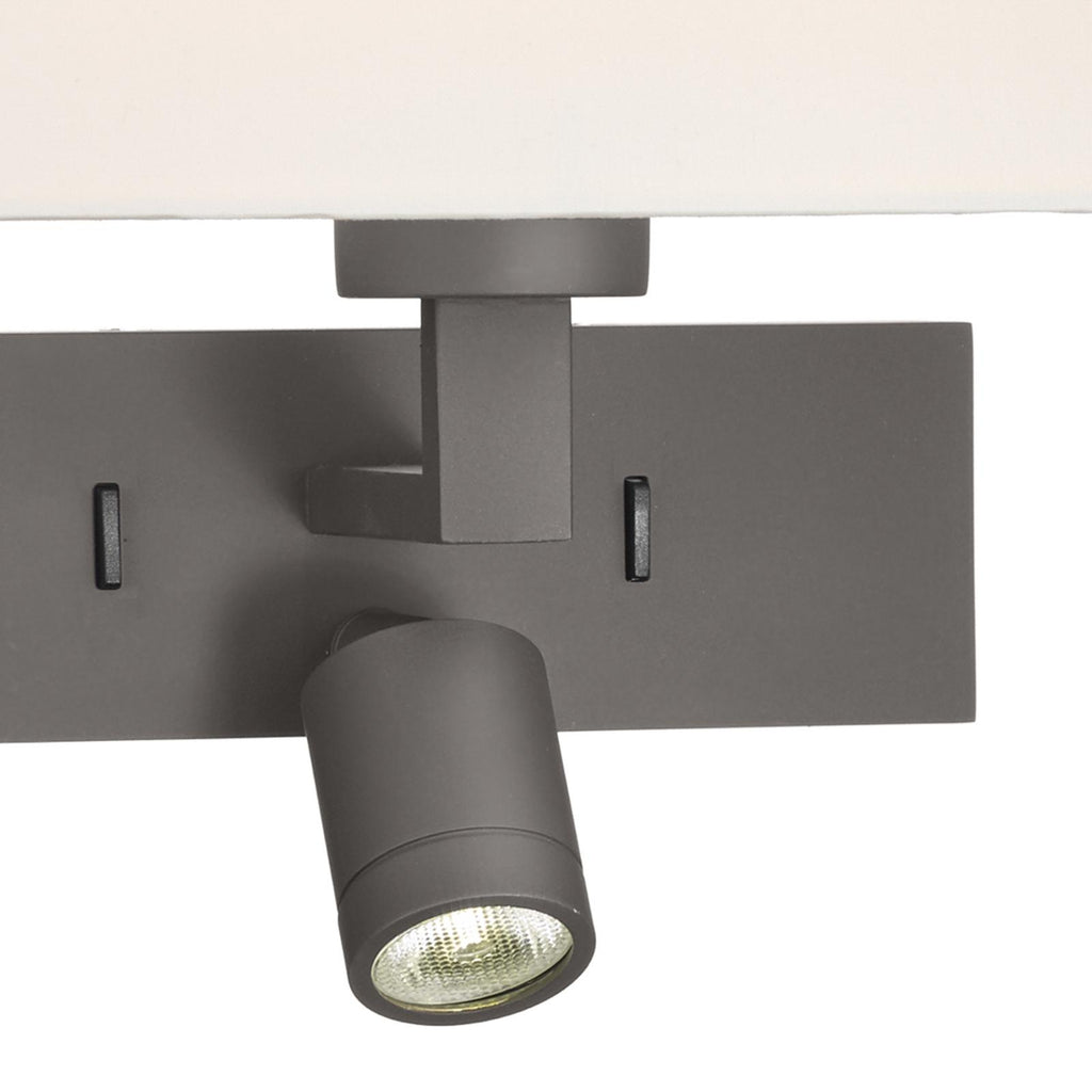 MOD7163L-S1123 Modena Wall Light Brushed Bronze With Shade LED