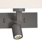 MOD7163L-S1123 Modena Wall Light Brushed Bronze With Shade LED