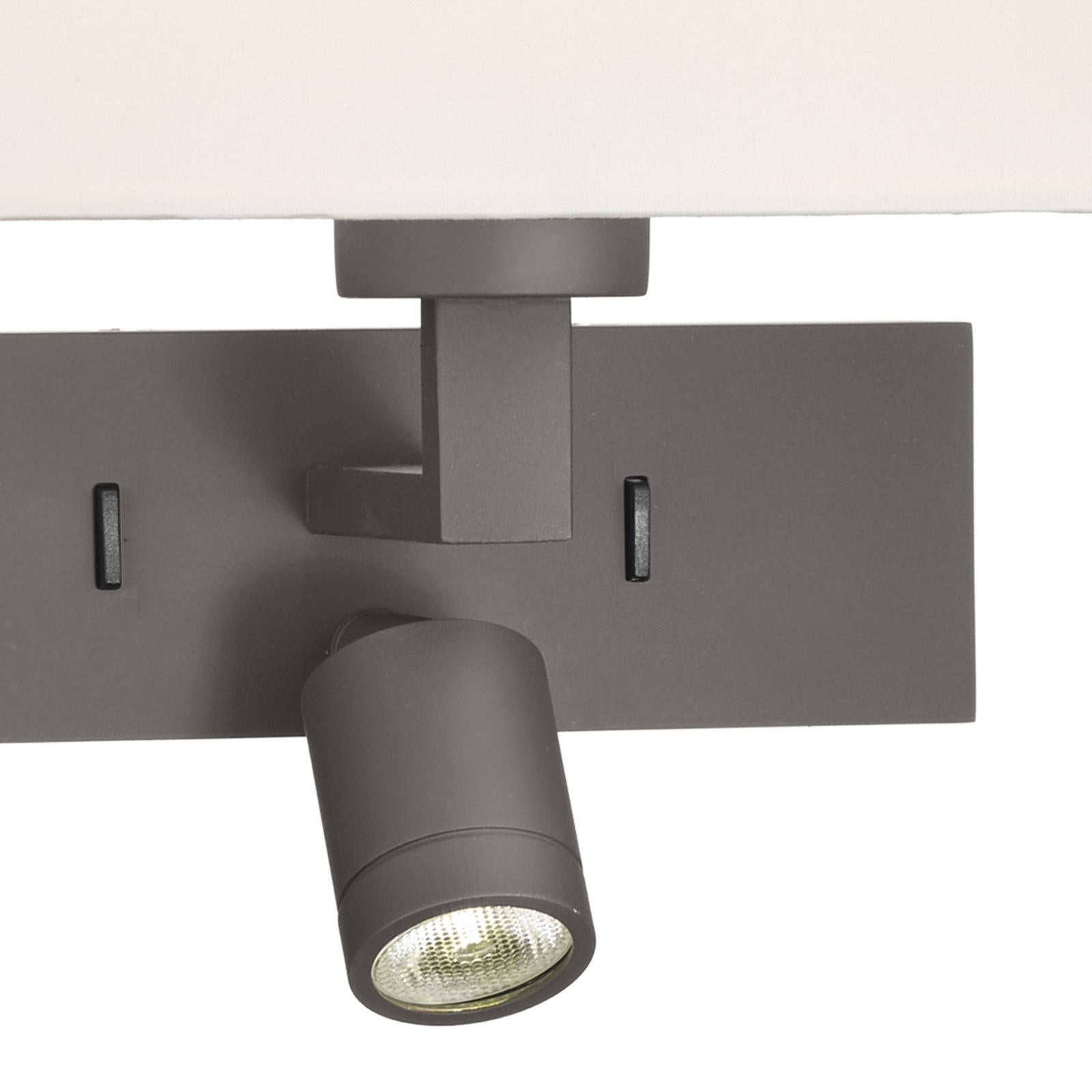 MOD7163L-S1123 Modena Wall Light Brushed Bronze With Shade LED