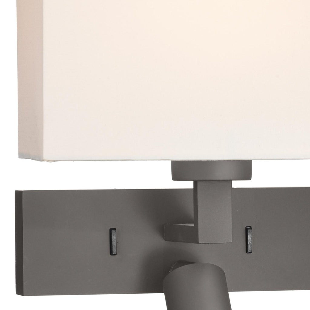 MOD7163L-S1123 Modena Wall Light Brushed Bronze With Shade LED