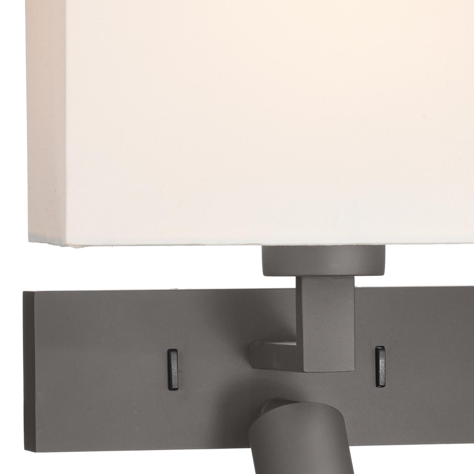 MOD7163L-S1123 Modena Wall Light Brushed Bronze With Shade LED