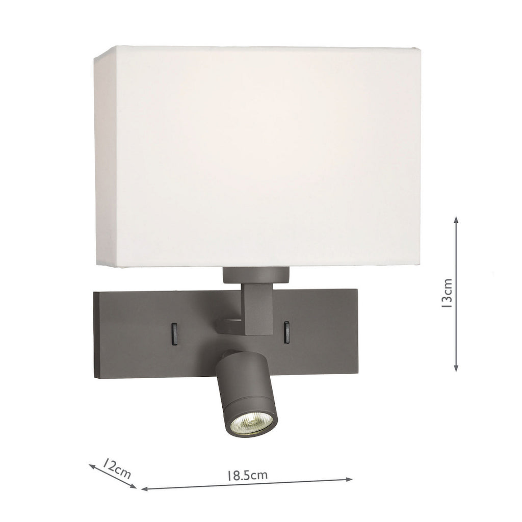 MOD7163 Modena Wall Light Brushed Bronze Bracket Only LED (S)
