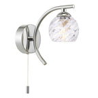 NAK0750-05 Nakita Wall Light Polished Chrome With Twisted Open Glass