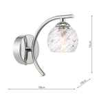 NAK0750-05 Nakita Wall Light Polished Chrome With Twisted Open Glass