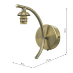 NAK0775-F Nakita Wall Light Antique Brass Bracket Only (S)