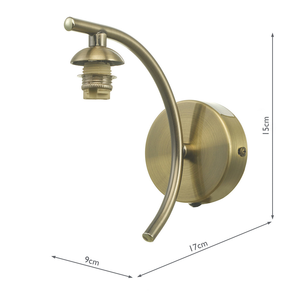 NAK0775-F Nakita Wall Light Antique Brass Bracket Only (S)