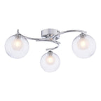 NAK5350-20 Nakita 3 Light Semi Flush Polished Chrome With Clear/Opal Glass