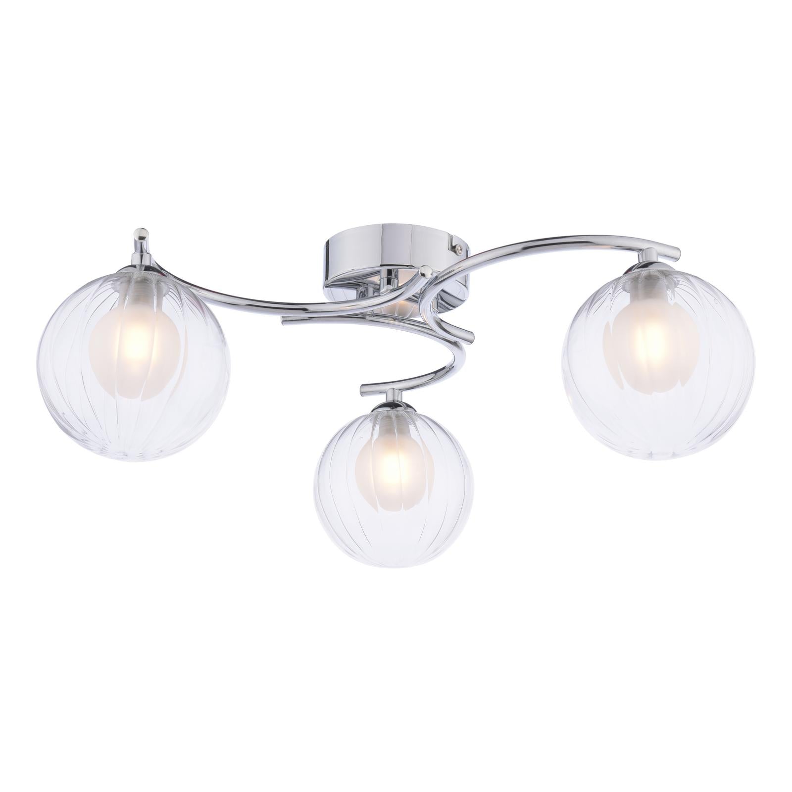 NAK5350-20 Nakita 3 Light Semi Flush Polished Chrome With Clear/Opal Glass
