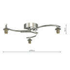 NAK5350-F Nakita 3 Light Semi-Flush Chrome Fitting Only (S)