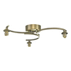 NAK5375-F Nakita 3 Light Semi-Flush Antique Brass Fitting Only (S)