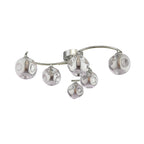 NAK6450-28 Nakita 6 Light Semi Flush Polished Chrome With Closed Organic Smoked Glass