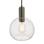 NIK0167-E03 Nikolas Pendant Antique Chrome and Glass