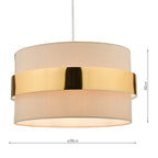 OKI6529 Oki Easy Fit Pendant Taupe With Shade