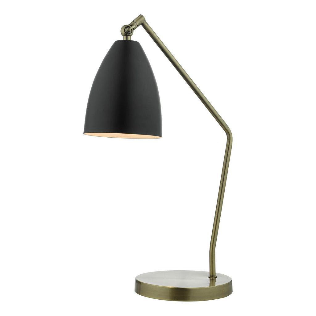 OLL4154 Olly Desk Lamp Antique Brass and Matt Black