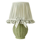 OME4124 Omer Table Lamp Matt Green and Antique Brass With Shade