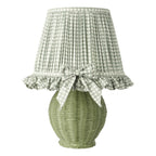 OME4124 Omer Table Lamp Matt Green and Antique Brass With Shade