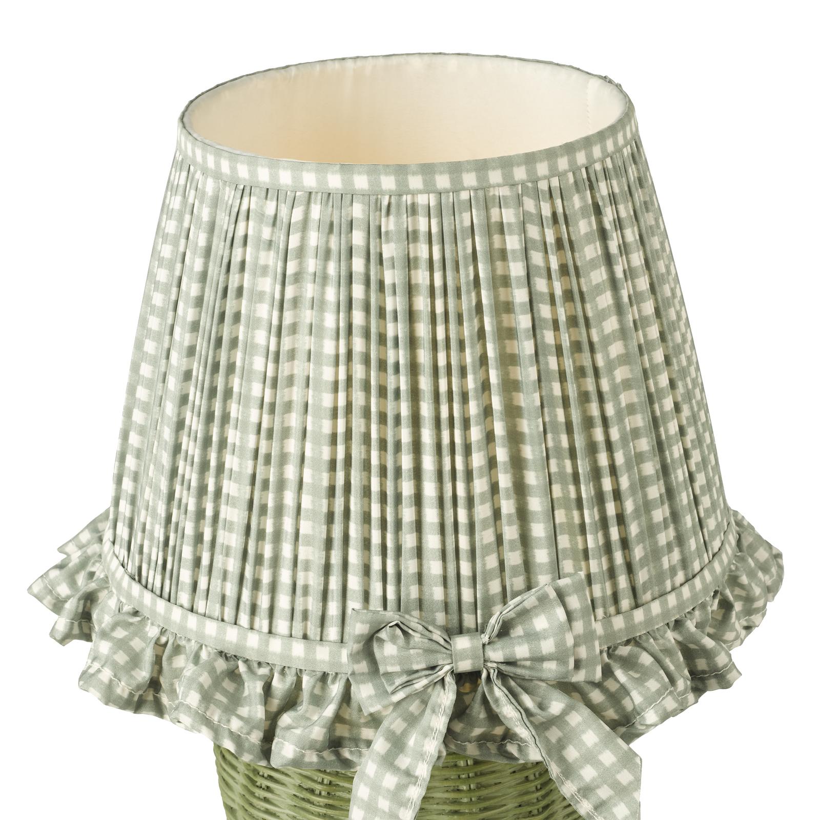 OME4124 Omer Table Lamp Matt Green and Antique Brass With Shade