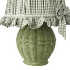 OME4124 Omer Table Lamp Matt Green and Antique Brass With Shade