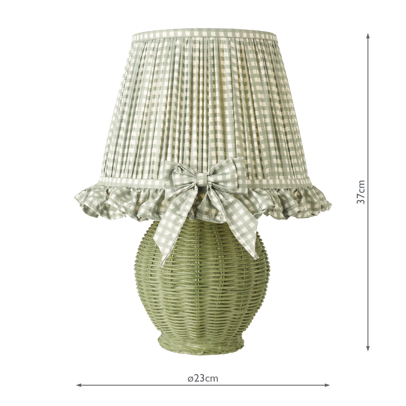 OME4124 Omer Table Lamp Matt Green and Antique Brass With Shade