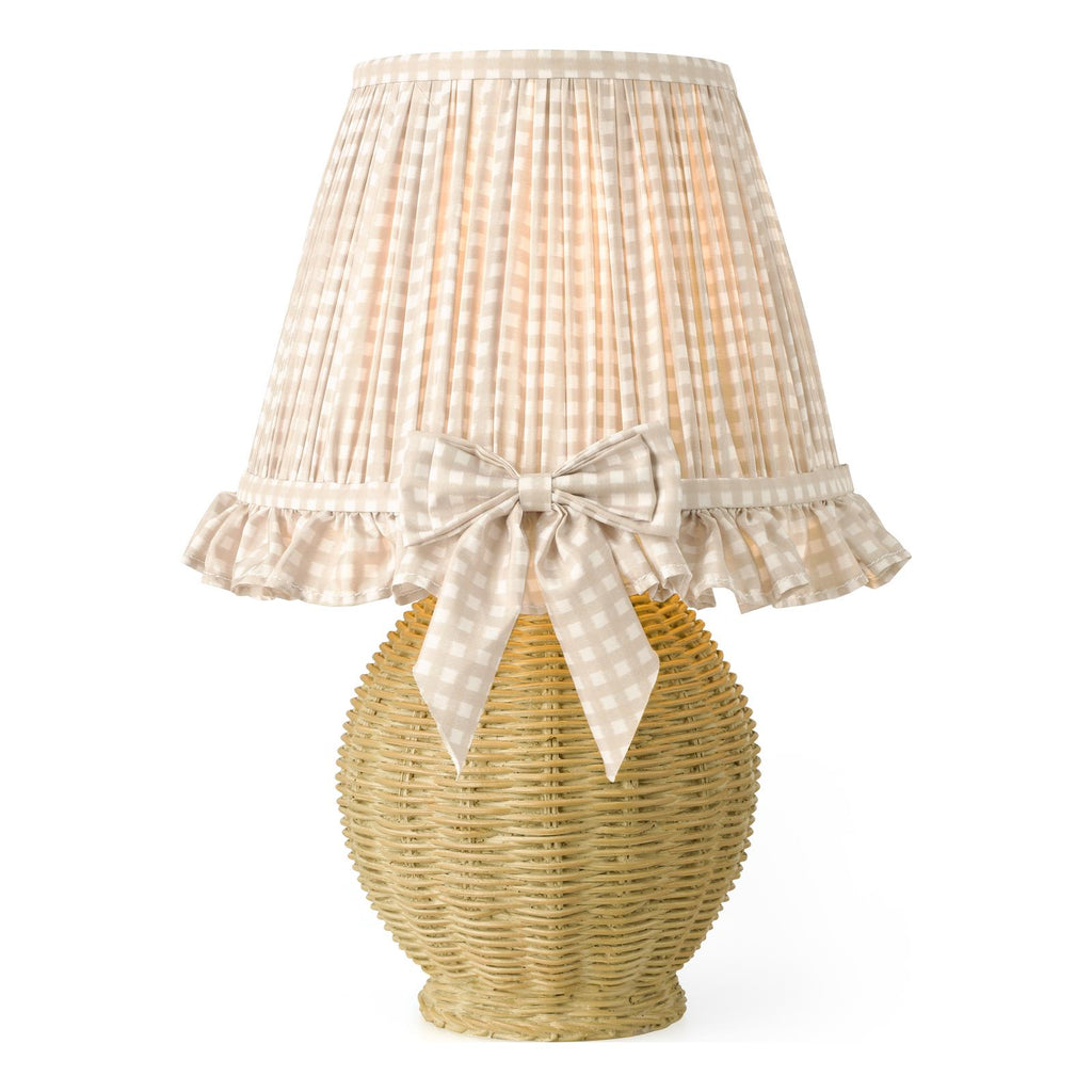 OME4129 Omer Table Lamp Matt Taupe and Antique Brass With Shade