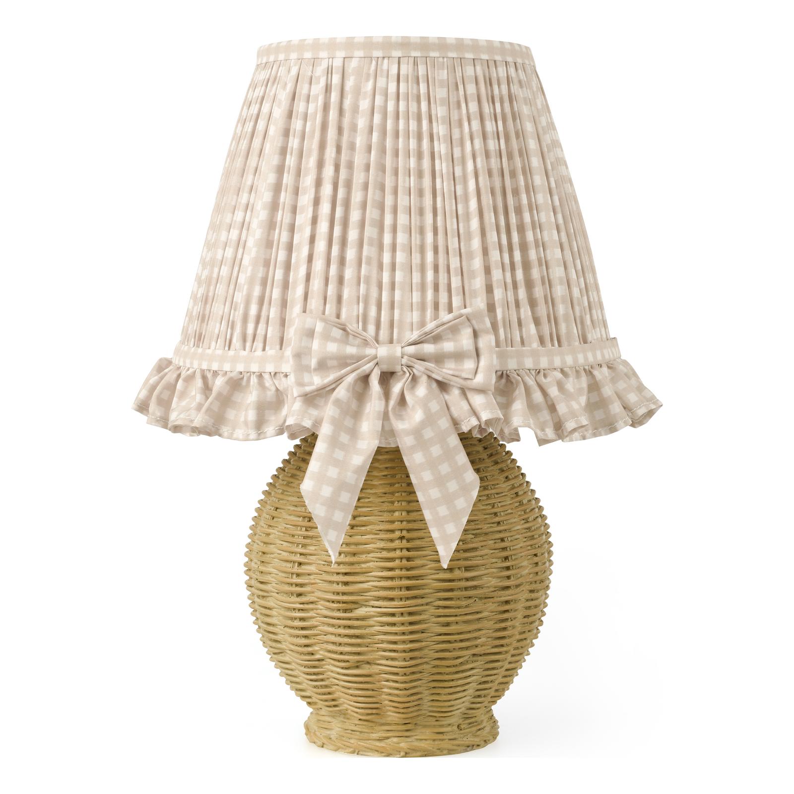 OME4129 Omer Table Lamp Matt Taupe and Antique Brass With Shade