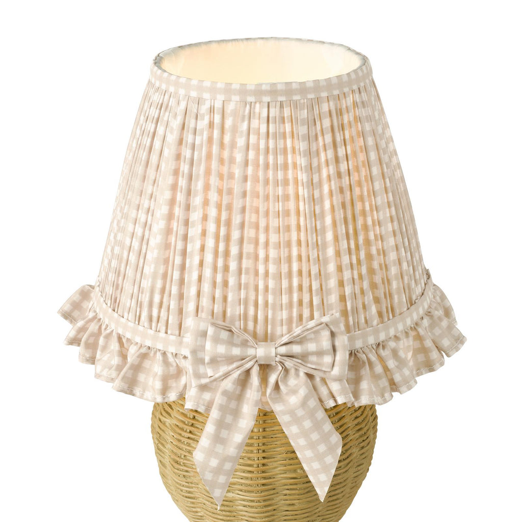 OME4129 Omer Table Lamp Matt Taupe and Antique Brass With Shade