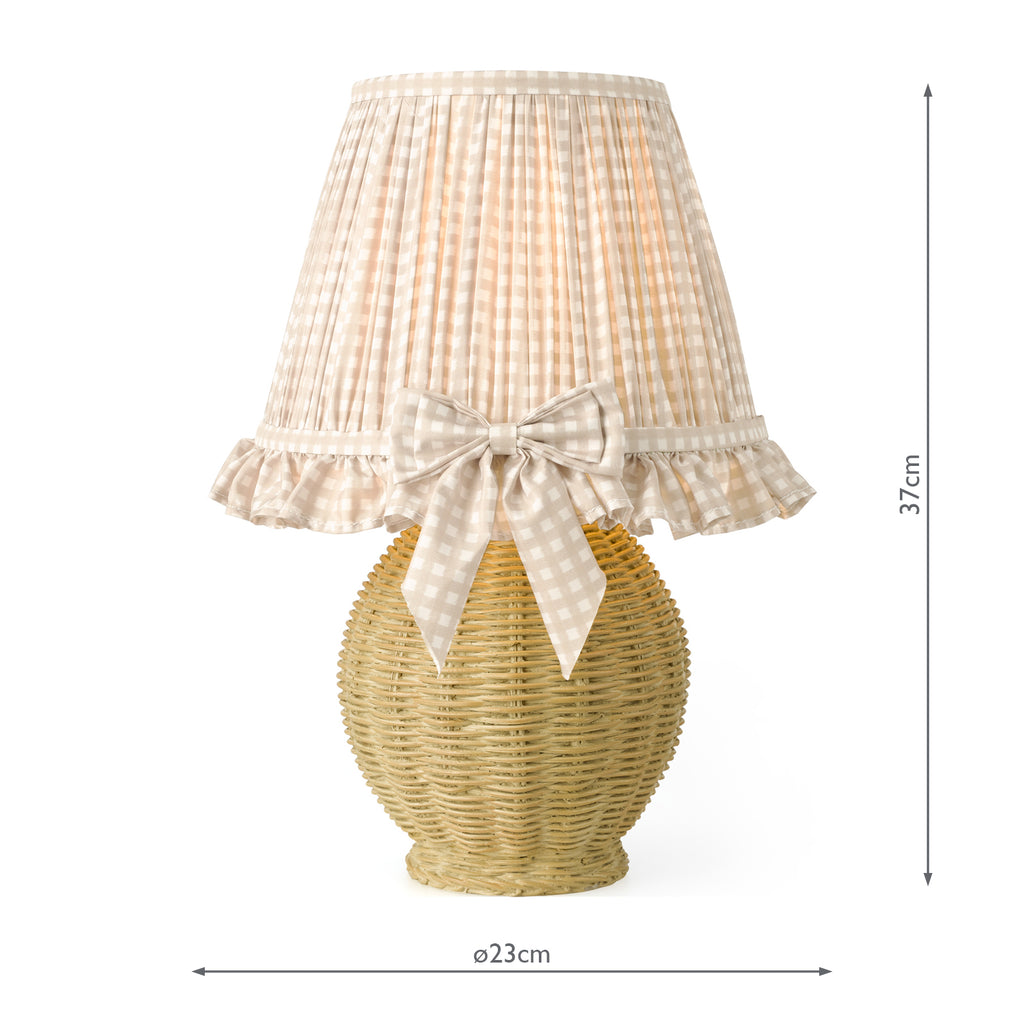 OME4129 Omer Table Lamp Matt Taupe and Antique Brass With Shade