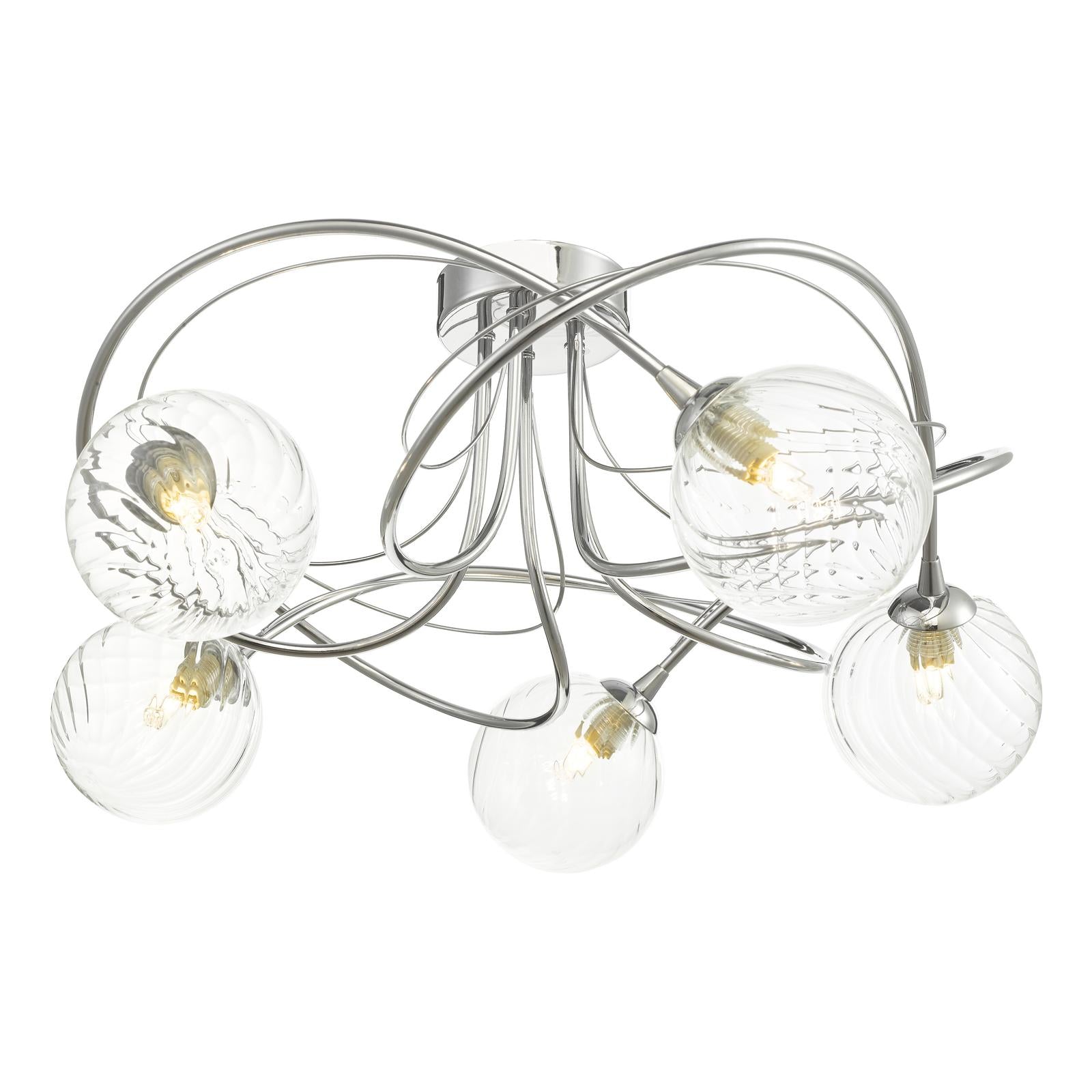 ONA5450-03 Onawa 5lt Semi Flush Polished Chrome With Twisted Glass