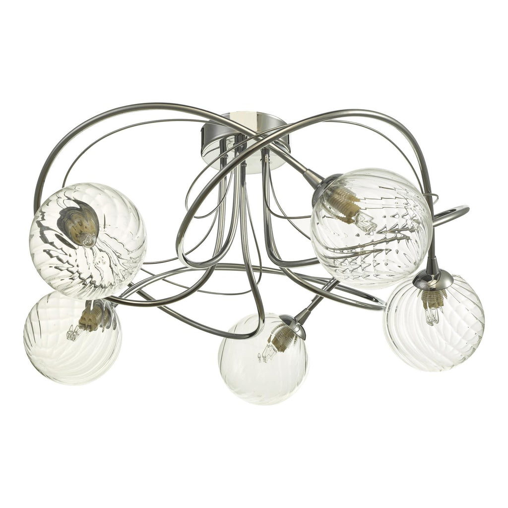 ONA5450-03 Onawa 5lt Semi Flush Polished Chrome With Twisted Glass