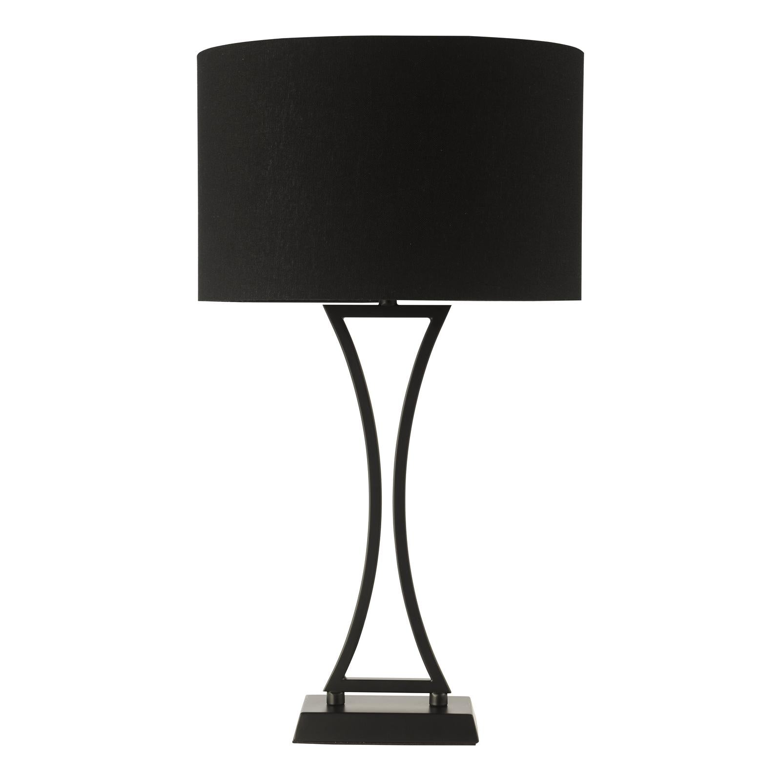 OPO4122 Oporto Table Lamp Matt Black With Shade