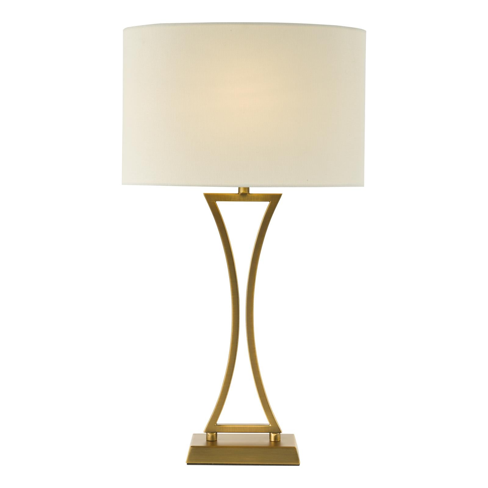OPO4142 Oporto Table Lamp Aged Brass With Shade