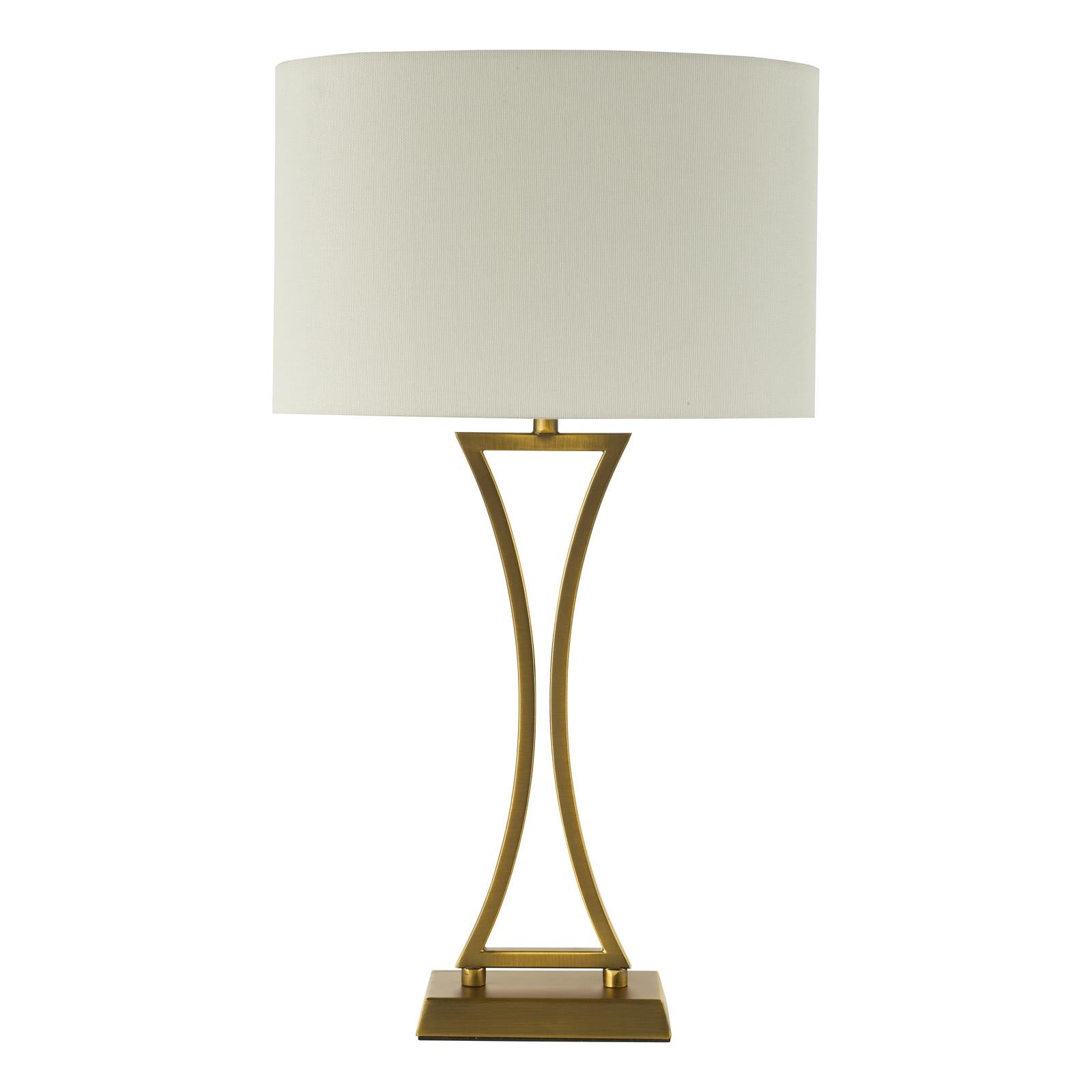 OPO4142 Oporto Table Lamp Aged Brass With Shade