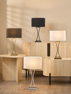 OPO4142 Oporto Table Lamp Aged Brass With Shade