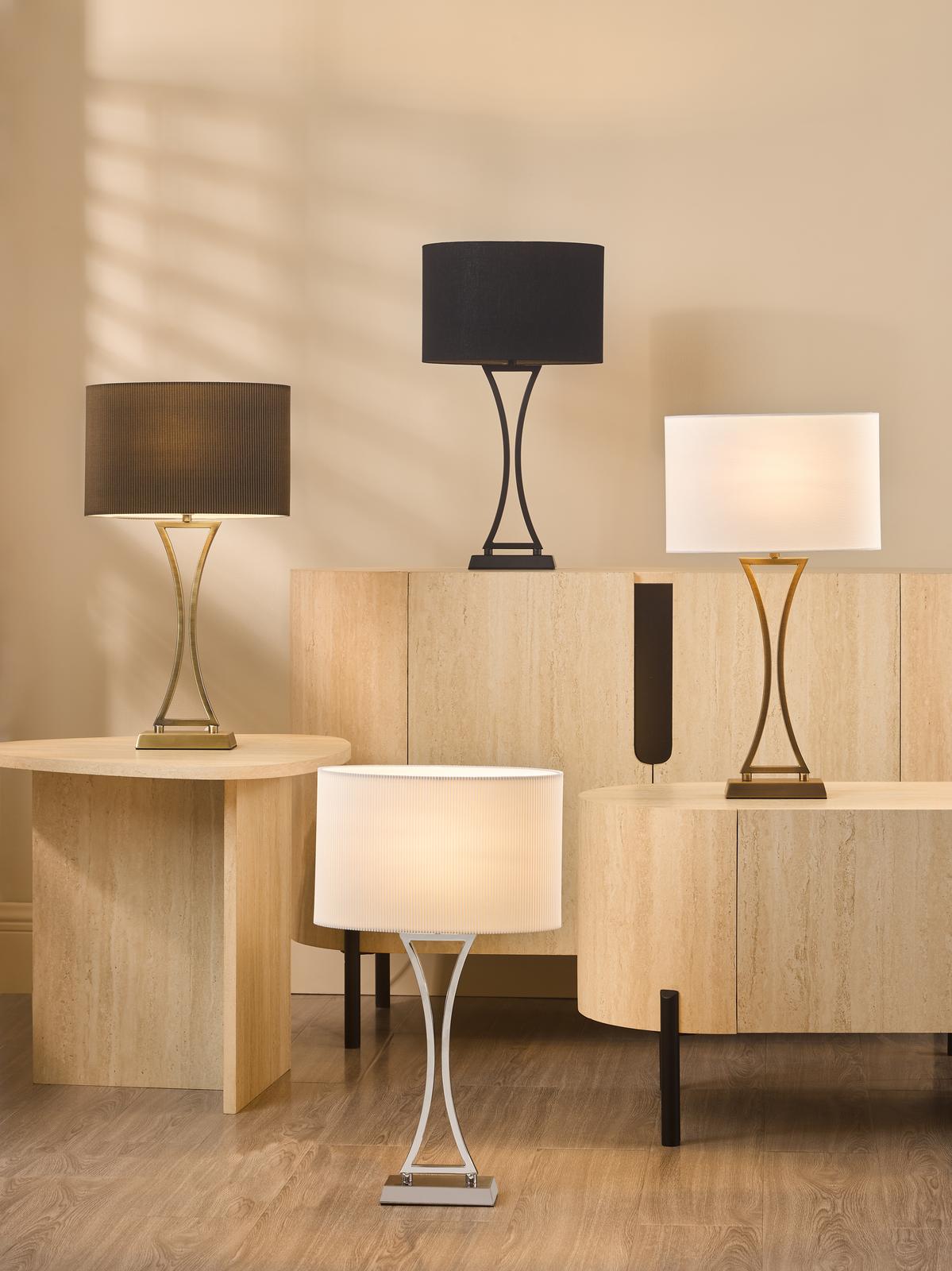 OPO4142 Oporto Table Lamp Aged Brass With Shade