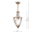 OTT0135 Ottoman Lantern Polished Gold and Glass