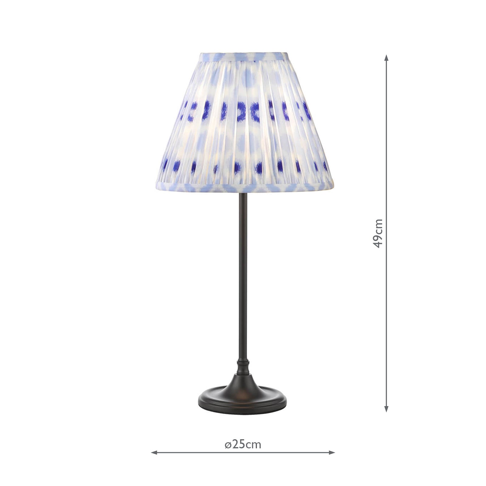 PAD4222-IKA1023 Padme Table Lamp Matt Black With Shade