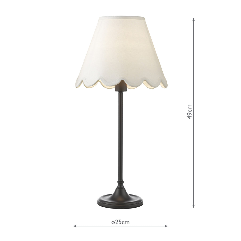 PAD4222-NER102 Padme Table Lamp Matt Black With Shade