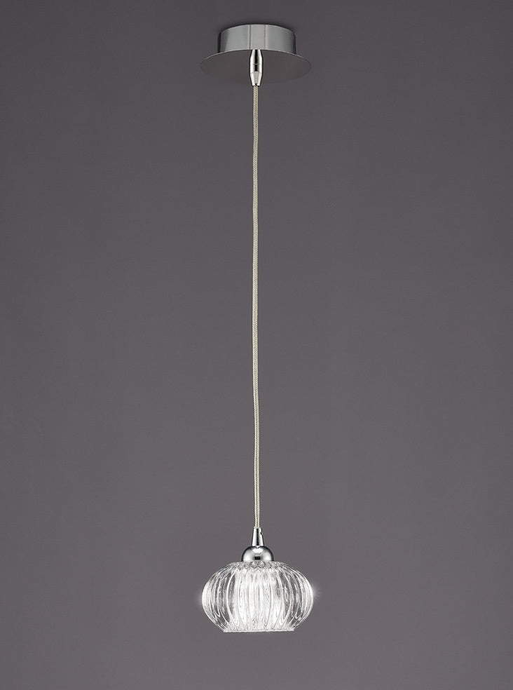 PCH117 Tizzy 1 Light Pendant Chrome (S)