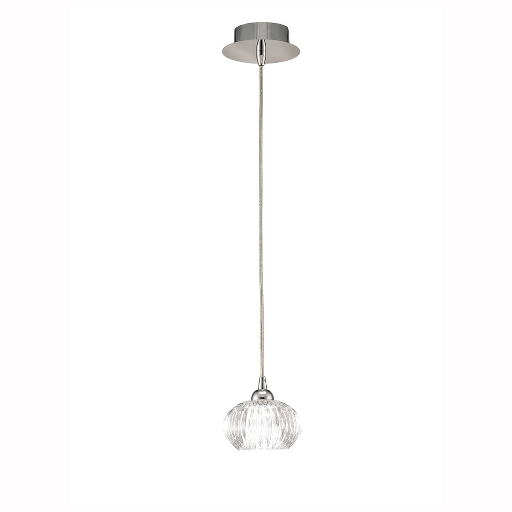 PCH117 Tizzy 1 Light Pendant Chrome (S)