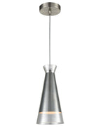 PCH163 Konos 1 Light Pendant Satin Nickel (S)