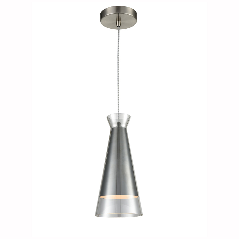 PCH163 Konos 1 Light Pendant Satin Nickel (S)