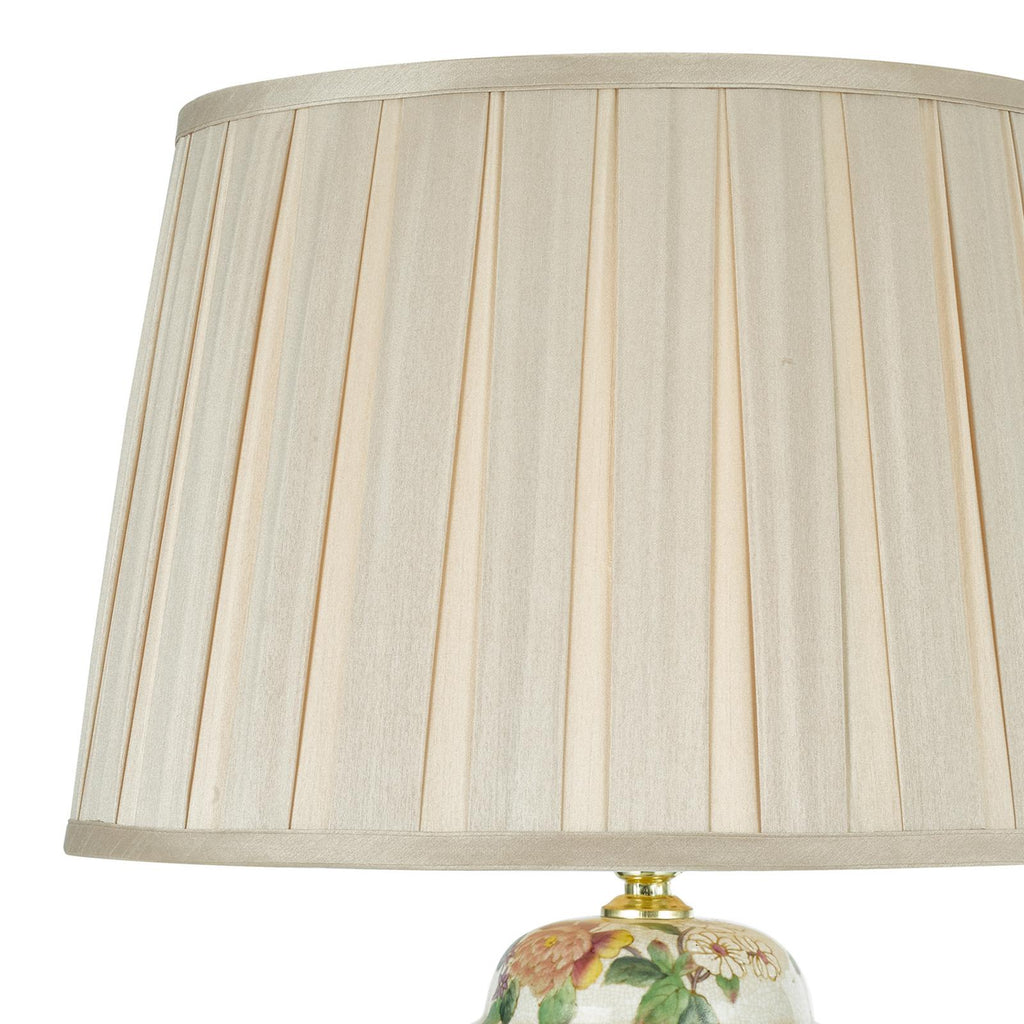 PEO4255-DEG1629 Peony Table Lamp Multi Coloured Ceramic With Shade