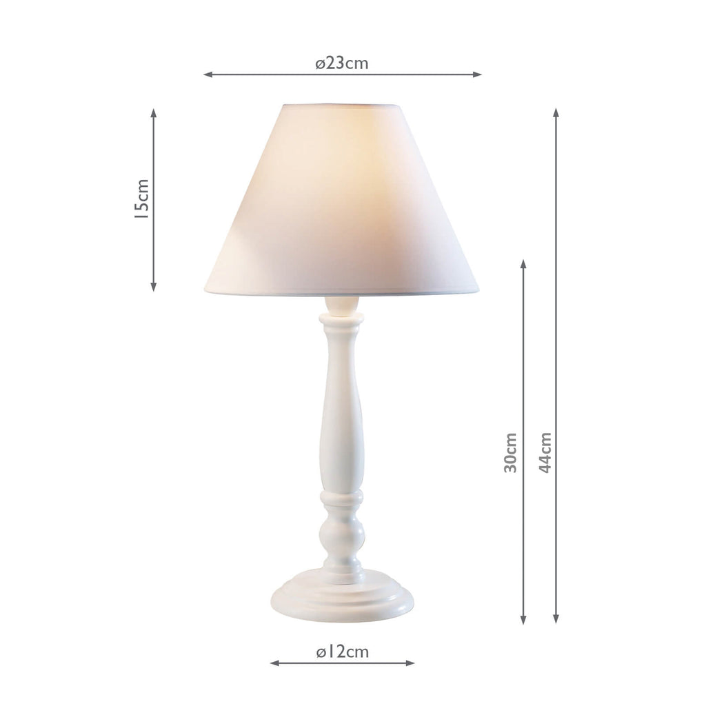 REG422 Regal Table Lamp Matt White With Shade