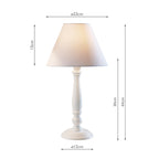 REG422 Regal Table Lamp Matt White With Shade