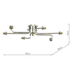 REY3450-F Reyna 7 Light Semi-Flush Chrome Fitting Only (S)