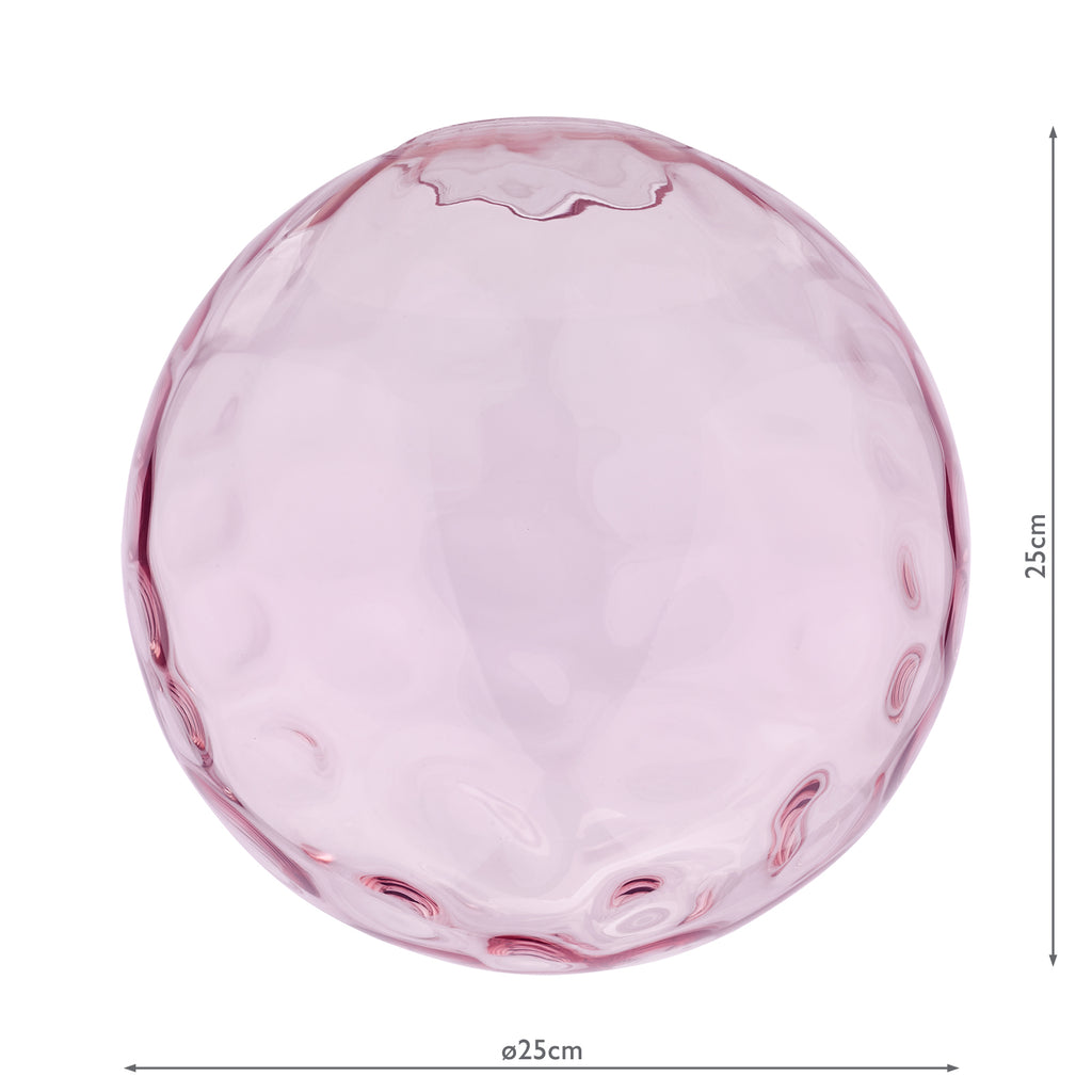 RIP8803 Ripple Easy Fit Pendant Pink Glass