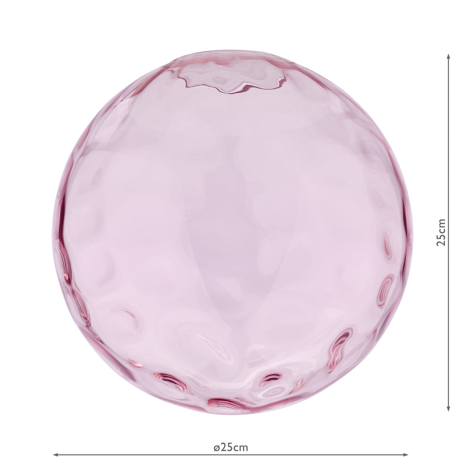RIP8803 Ripple Easy Fit Pendant Pink Glass